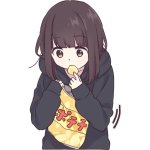 Menhera-chan eating chips