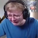 Gamer kid crying