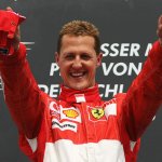 Micheal Schumacher Celebrating