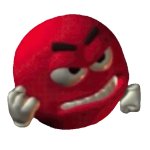 angry red m&m