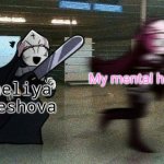 Daneliya gives people mental health issues through her songs | My mental health; Daneliya Tuleshova | image tagged in sarv running from taki,daneliya tuleshova sucks,mental health,so true | made w/ Imgflip meme maker