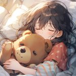 Anime girl sleeping
