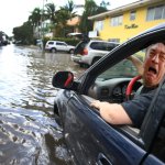 Robert DeNiro caught up in Miami flood