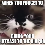 idek | WHEN YOU FORGET TO; BRING YOUR SUITCASE TO THE AIRPORT | image tagged in scary car | made w/ Imgflip meme maker