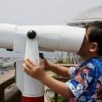 Wrong end of the telescope binocular funny humor child kid meme