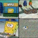Yep, it all paid off. | APPLE; IOS 18 | image tagged in spongebob hype stand,ios 18 | made w/ Imgflip meme maker