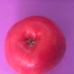 Red smooth apple bottom