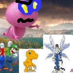 Wario and Friends dies by a Winged demon Pikmin while exploring in a beautiful forest field | image tagged in landscape,digimon,sonic the hedgehog,wario dies,super mario,pikmin | made w/ Imgflip meme maker