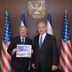 Lindsey Graham and Benjamin Netanyahu "MORE FOR ISRAEL" sign