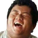 Transparent Laughing Asian guy