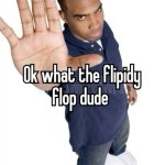 okay what the flipidy flop dude