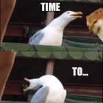 Inhaling Seagull | ITS; TIME; TO... STOP!!! | image tagged in memes,inhaling seagull | made w/ Imgflip meme maker
