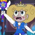star butterfly holding her wand angrily