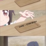 Surprised no-one's done this yet | DARE -- STAN BUSH; MTMTE/LOST LIGHT AMV PLZ | image tagged in yuu buys a cookie,transformers | made w/ Imgflip meme maker