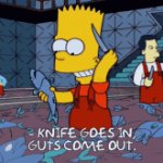 Bart Simpson knife fish