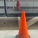 Traffic Cone Butt Plug Truck Reflection