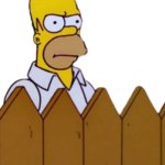 Homer Simpson Behind Fence
