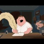 Peter Griffin writing