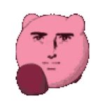 Kirby with a human face