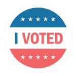 I voted transparent background sticker badge