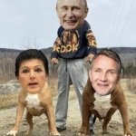 Putin with his two bitches (Wagenknecht and Höcke)