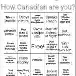 Canadian Bingo meme