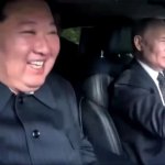 Putin and Kim driving