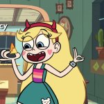 star butterfly holding a nacho