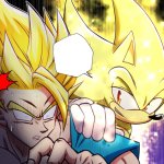 Super Sonic and Goku