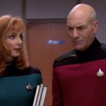 Picard confused by Beverly