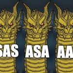 Triangle congruence theorems | SSS; SAS; ASA; AAS; ASS | image tagged in 5 headed dragon | made w/ Imgflip meme maker