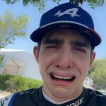 Esteban Ocon crying