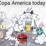 FPE X Football (Part II) | Copa America today : | image tagged in oliver eating soap | made w/ Imgflip meme maker