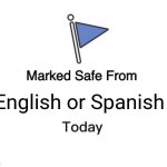 You are welcome | English or Spanish | image tagged in memes,marked safe from | made w/ Imgflip meme maker