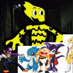 Wario and Friends dies by a Yellow fuzzy demon Weegee while exploring at a Dark alleyway | image tagged in dark alleyway,wario dies,crossover | made w/ Imgflip meme maker