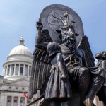 Hail Satan statue Louisiana Fanatics Idiots funny atheists