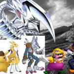 Wario and Friends dies by a Blue-eyes white dragon because of Waluigi teasing it while exploring at the arctic landscape | image tagged in arctic landscape mood,wario dies,digimon,pokemon,crossover,yugioh | made w/ Imgflip meme maker