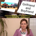 Hol up (FIXED) | Girlfriend and Boyfriend; Me: | image tagged in memes,they're the same picture,funny,wait a minute,oooohhhh,hmmm | made w/ Imgflip meme maker