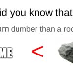 That's true! | I am; ME | image tagged in did you know that blank is dumber than a rock | made w/ Imgflip meme maker