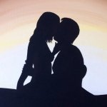 Two Lovers Silhouette