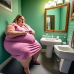 Fat Woman On Toilet