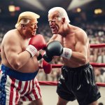 Joe Biden beats the stuffing out of flabby, obese Donald Trump