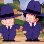 Krillin and Goku in Suits Dragon Ball