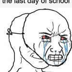 the 5% that have summer school.... | 95% of people on the last day of school | image tagged in guy with happy face crying mask,school,school sucks,bro im out of here,school memes,summer vacation | made w/ Imgflip meme maker