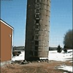 Falling tower