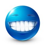 blue guy smile