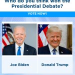 Trump Biden debate vote poll