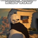 Meme | WHEN PEOPLE SAY "YOUR-AY-NUS" INSTEAD OF "UR-AH-NUS" | image tagged in drunk kung fu panda | made w/ Imgflip meme maker