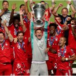 Bayern Munich lifting ucl trophy