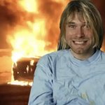Kurt Cobain in a fire
